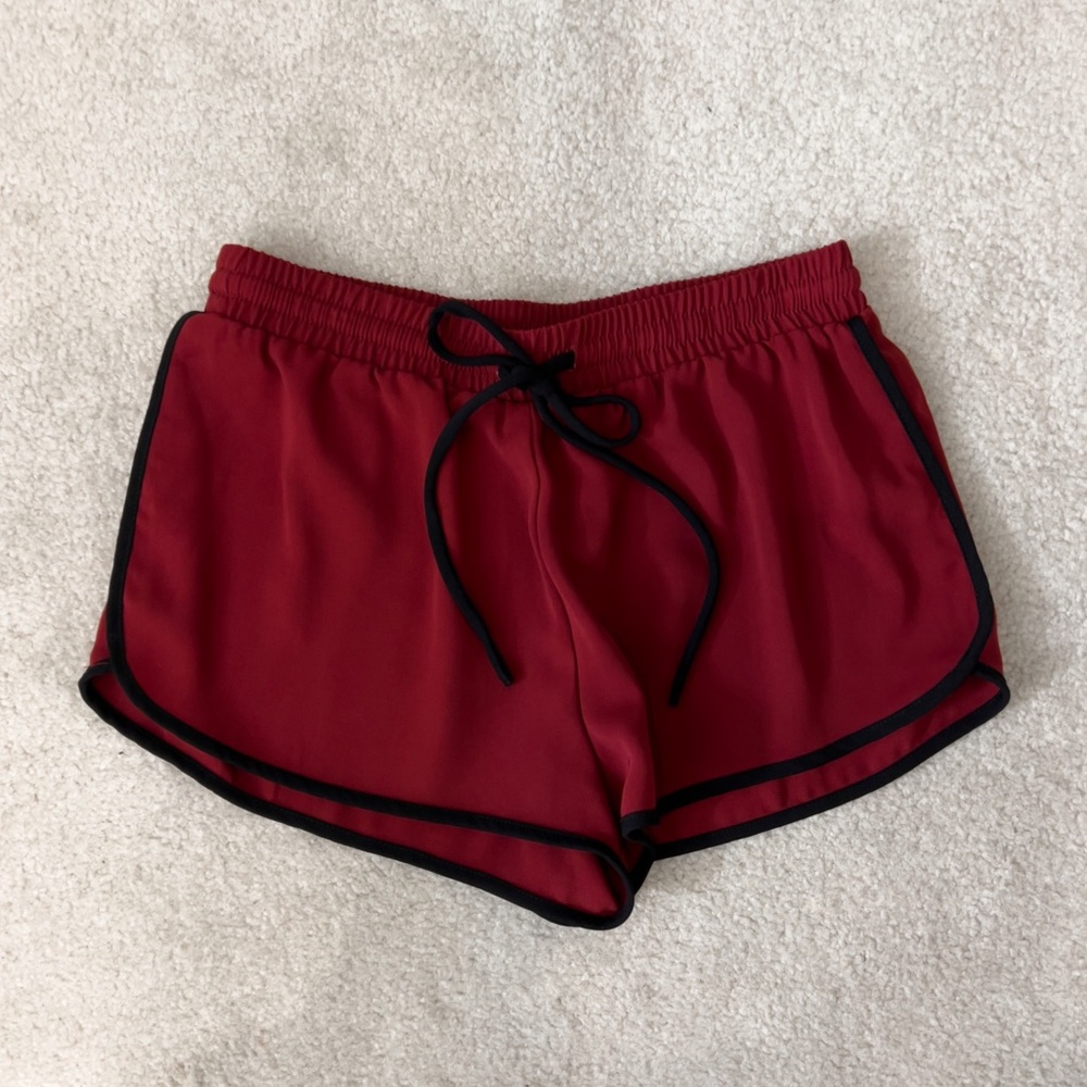Forever 21 Deep Red Chiffon Shorts